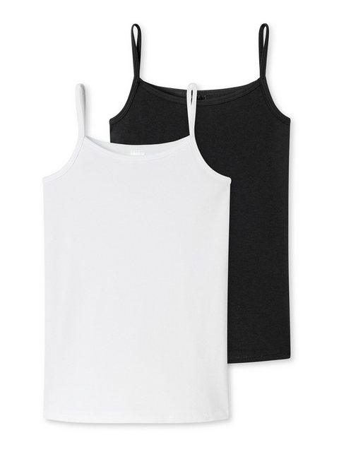 Bild von Schiesser Mädchen 2 Pack Unterhemd Mit Spaghetti Träger - 95/5 Organic Bio Baumwolle Größe 140 Bis 176 Unterwäsche, Sortiert 3_173527, 140 EU
