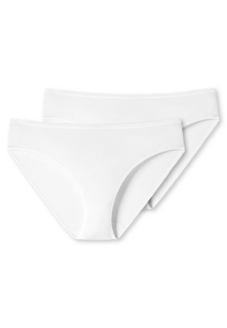 Bild von Schiesser, Damen, Unterhosen, 2er Pack 95/5 Organic Cotton Tai-Slip, Weiss, (46, 2er Pack)