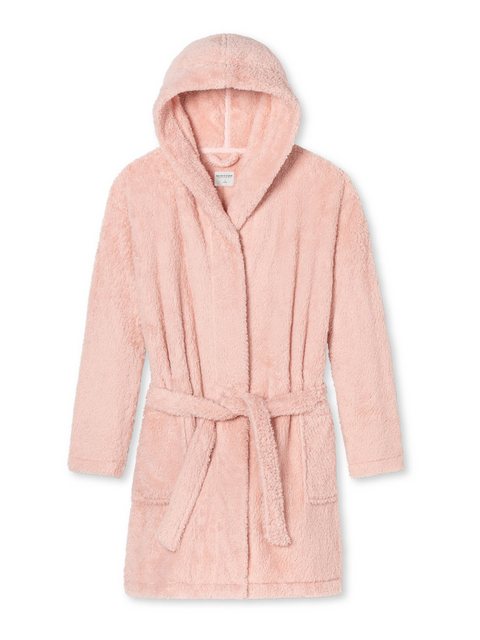 Bild von Schiesser Damen Badekåbe blød bamse fleece Bademantel, Rosé, XL EU