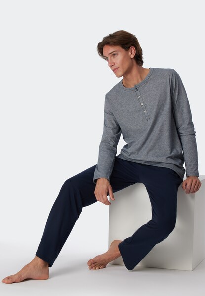 Bild von Schiesser Pyjama »"selected! premium inspiration"«, (2 tlg.), mit praktischer Knopfleiste