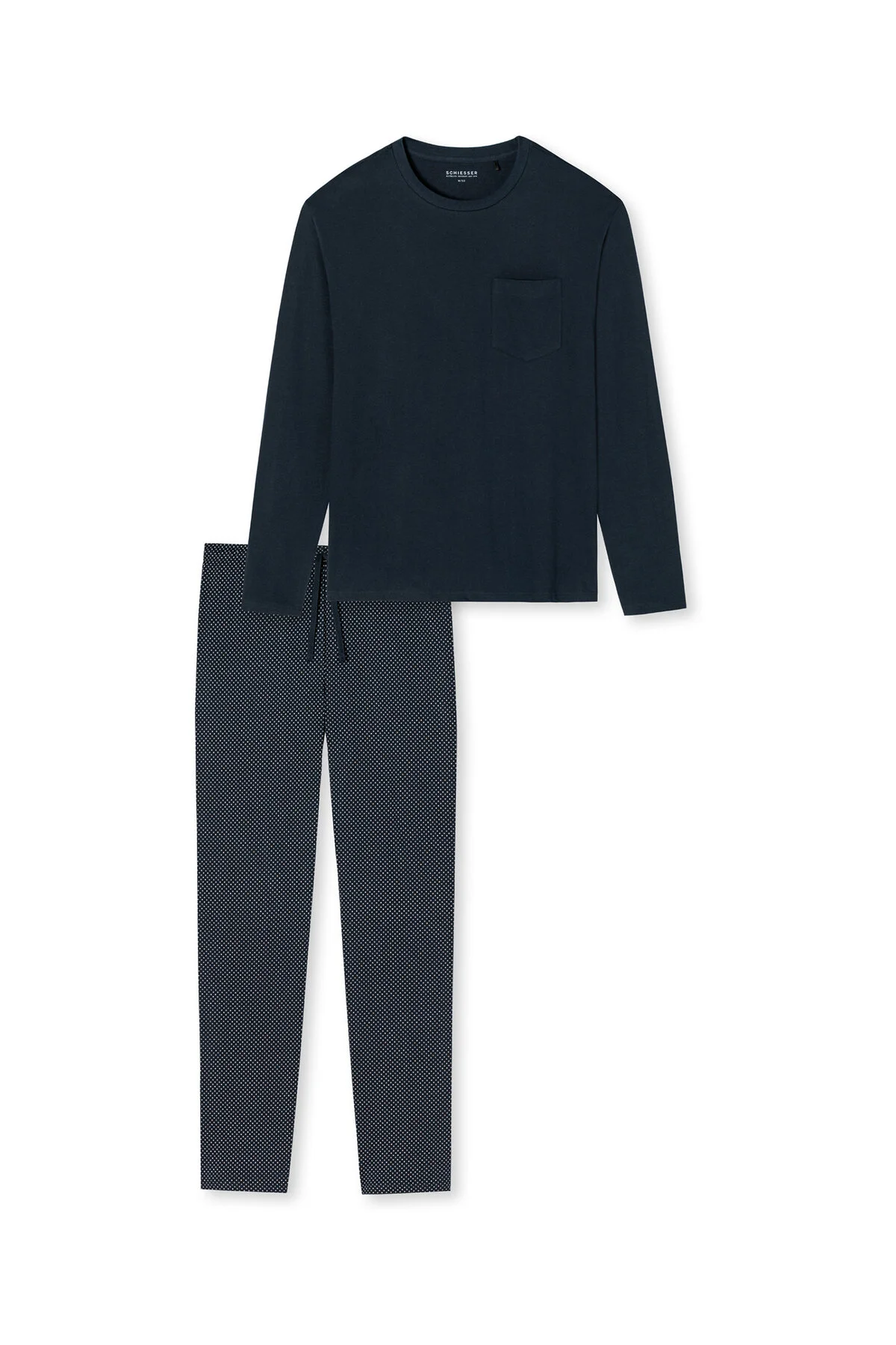 Bild von Schiesser Pyjama »"Ebony"«, (2 tlg.), mit rundem Halsausschnitt