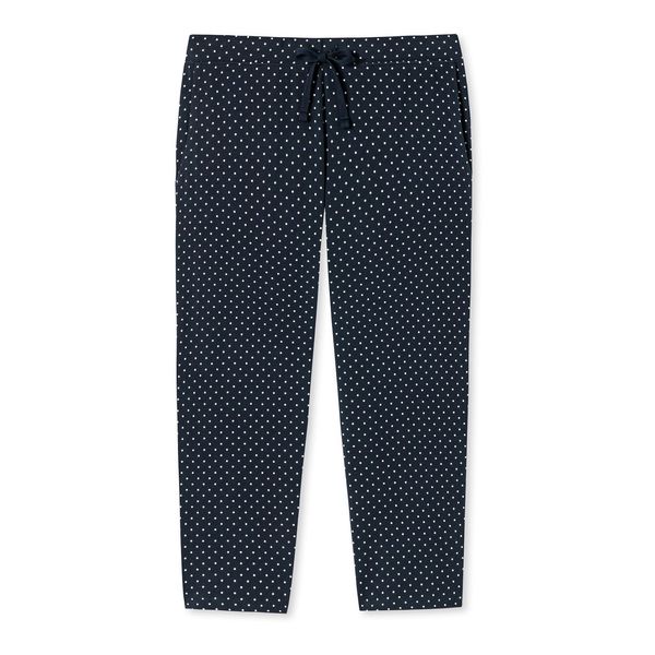 Bild von Schiesser Damen Schlafhose 3/4 Lang Kurz Baumwolle - Mix + Relax Pyjamaunterteil, Dunkelblau-gem._179270, 42 EU
