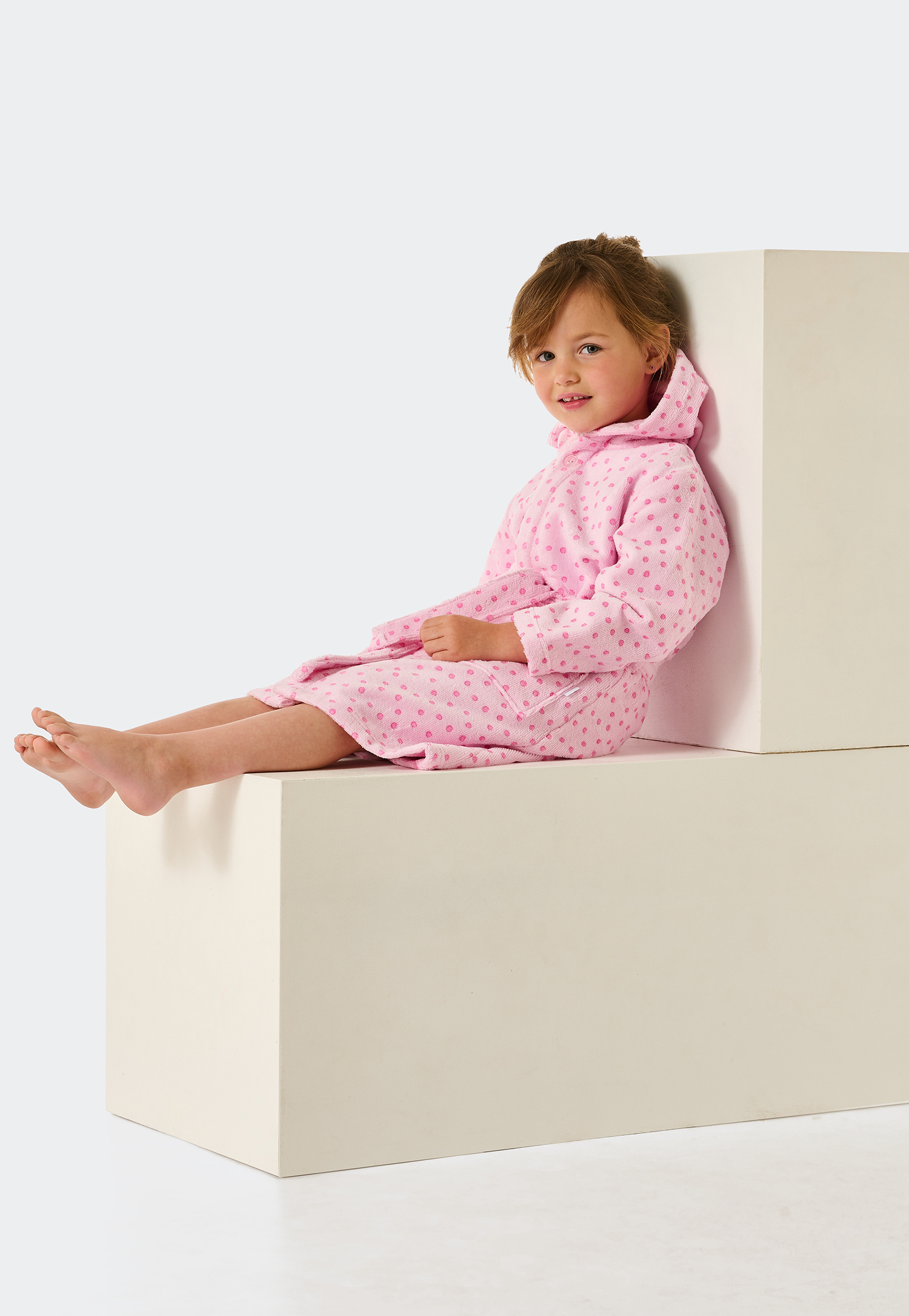 Bild von Schiesser Bademantel Kids Girls, Baumwolle, Bademantel - Baumwolle - Mit großer Kapuze