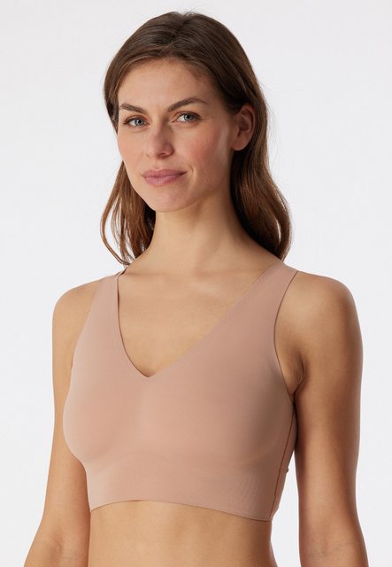 Bild von Schiesser Damen nahtloses Bustier mit herausnehmbaren Pads - Invisible Soft, Maple_170364, 42