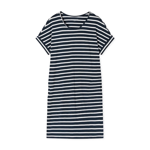 Bild von Sleepshirt kurzarm Streifen nachtblau - Casual Essentials 36
