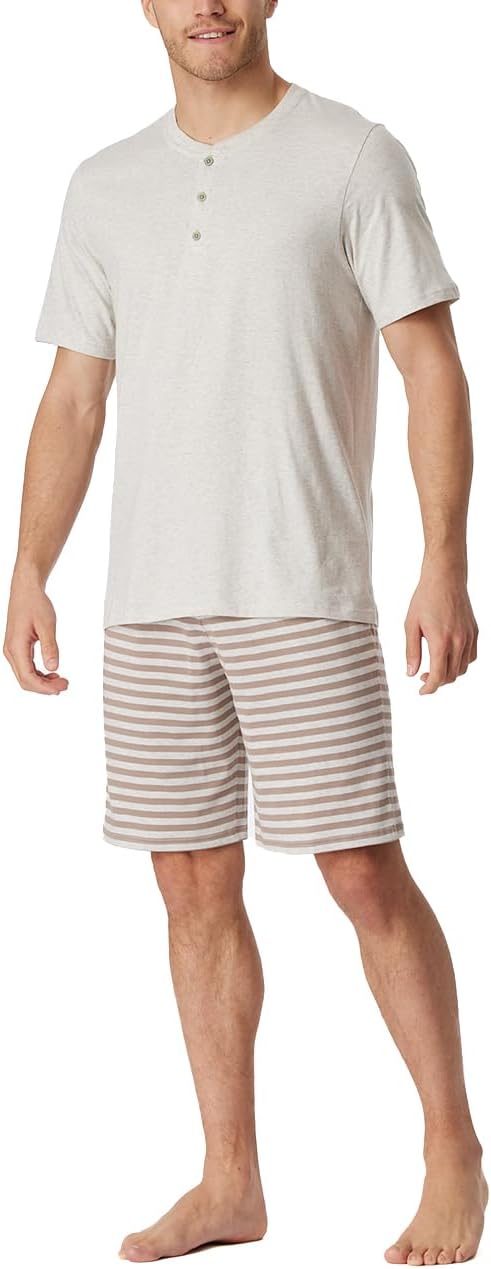 Bild von Schiesser Herren Schlafanzug kurz mit Knopfleiste-Nightwear Set Pyjamaset, Grapefruit_181164, 54