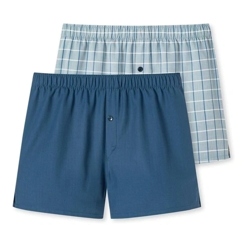 Bild von Boxershorts Webware 2er Pack Karos nachtblau/ mehrfarbig - Boxershorts Multipacks 140