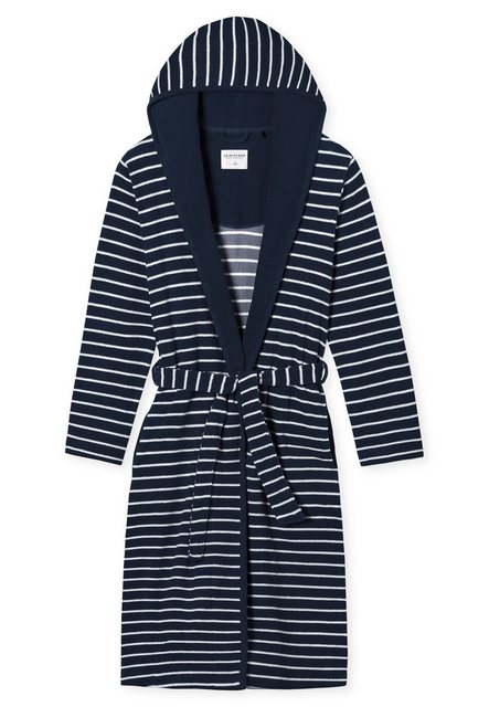 Bild von Bademantel Leichtfrottee navy gestreift - Feather Terry M