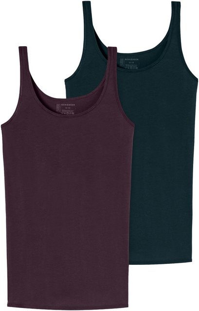 Bild von Schiesser Damen 2 Pack Trägertop Bio Baumwolle-95/5 Organic Unterhemd, Sortiert 12_178019, 48 (2er Pack)