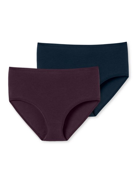 Bild von Schiesser Midislip 2er-Pack Organic Cotton nachtblau/pflaume - 95/5 für Damen