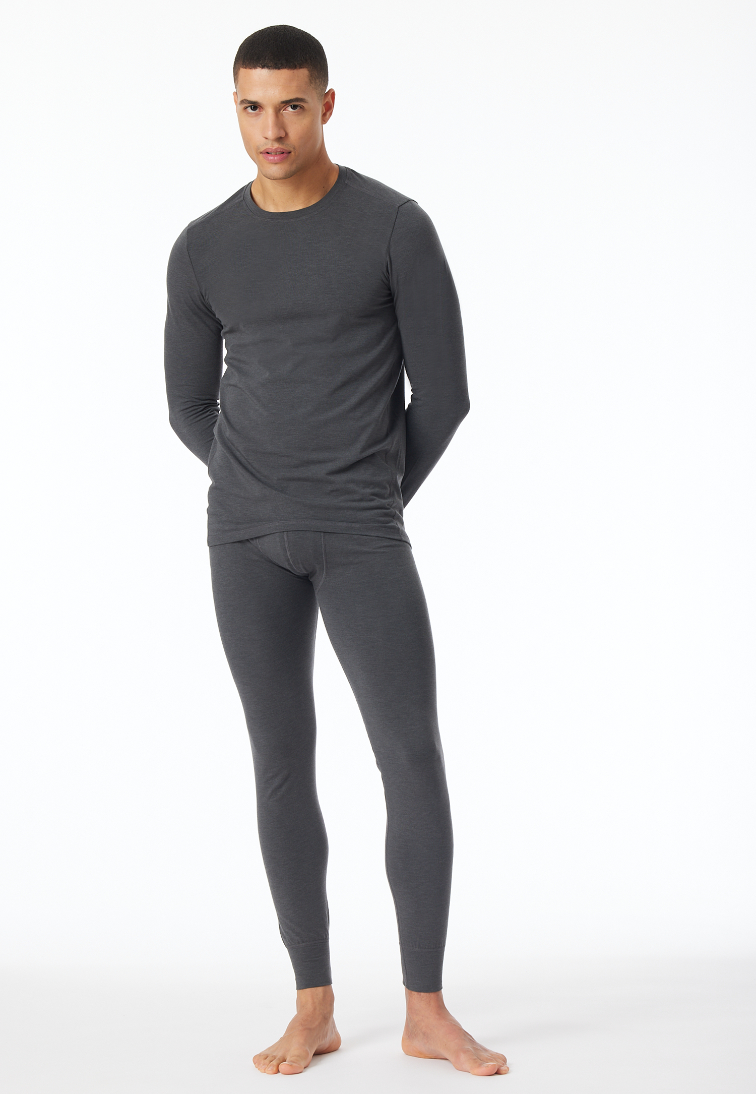 Bild von Shirt langarm wärmend dunkelgrau meliert - Casual Warming 4