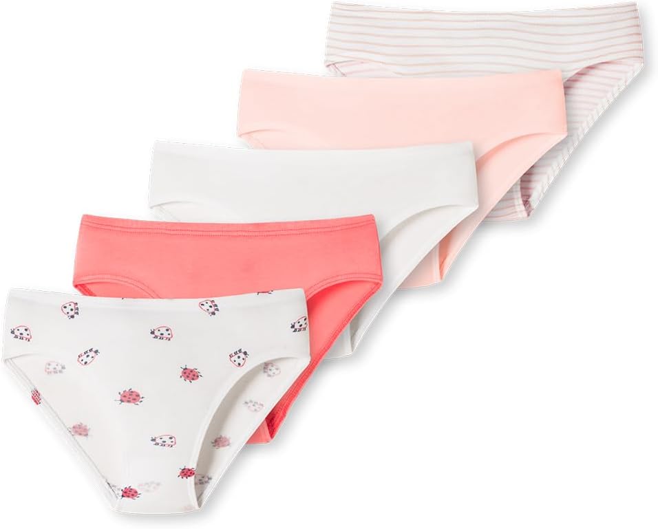 Bild von Schiesser Mädchen 5 Pack Slips Unterhosen-95/5 Organic Bio Baumwolle-Größe 92 bis 140 Unterwäsche, Sortiert 1_181800, 116