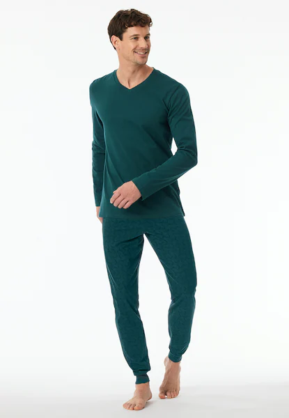 Bild von Schiesser Schlafanzug »"Casual Essentials"«, (2 tlg.), mit bequemen Bündchen