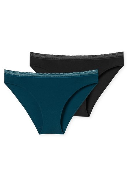 Bild von Schiesser Rioslip "Cotton Lace" (2er-Pack) mit femininem Spitzenband am Bund