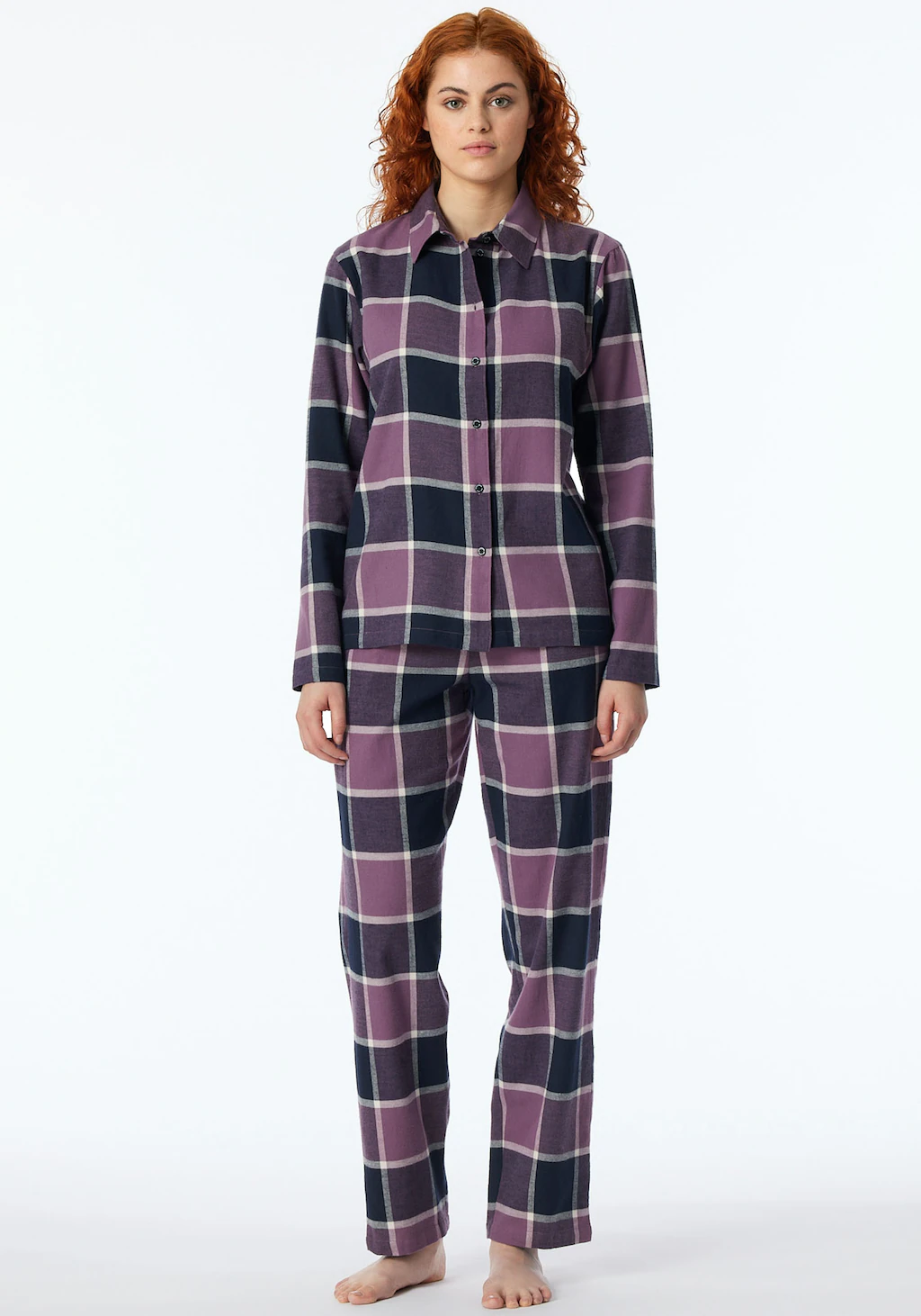 Bild von Schiesser Pyjama »"Selected Premium Warming"«, (2 tlg.), mit klassischem Karomuster