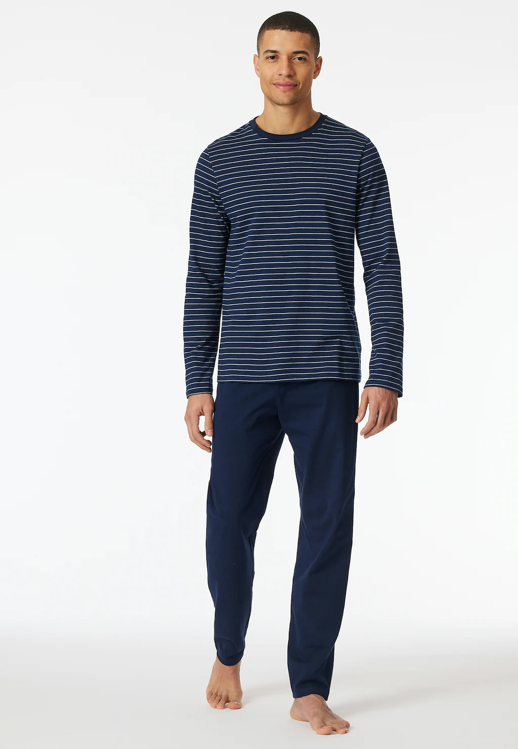 Bild von Schiesser Pyjama Schlafanzug Lang Casual Essentials für Herren - 106