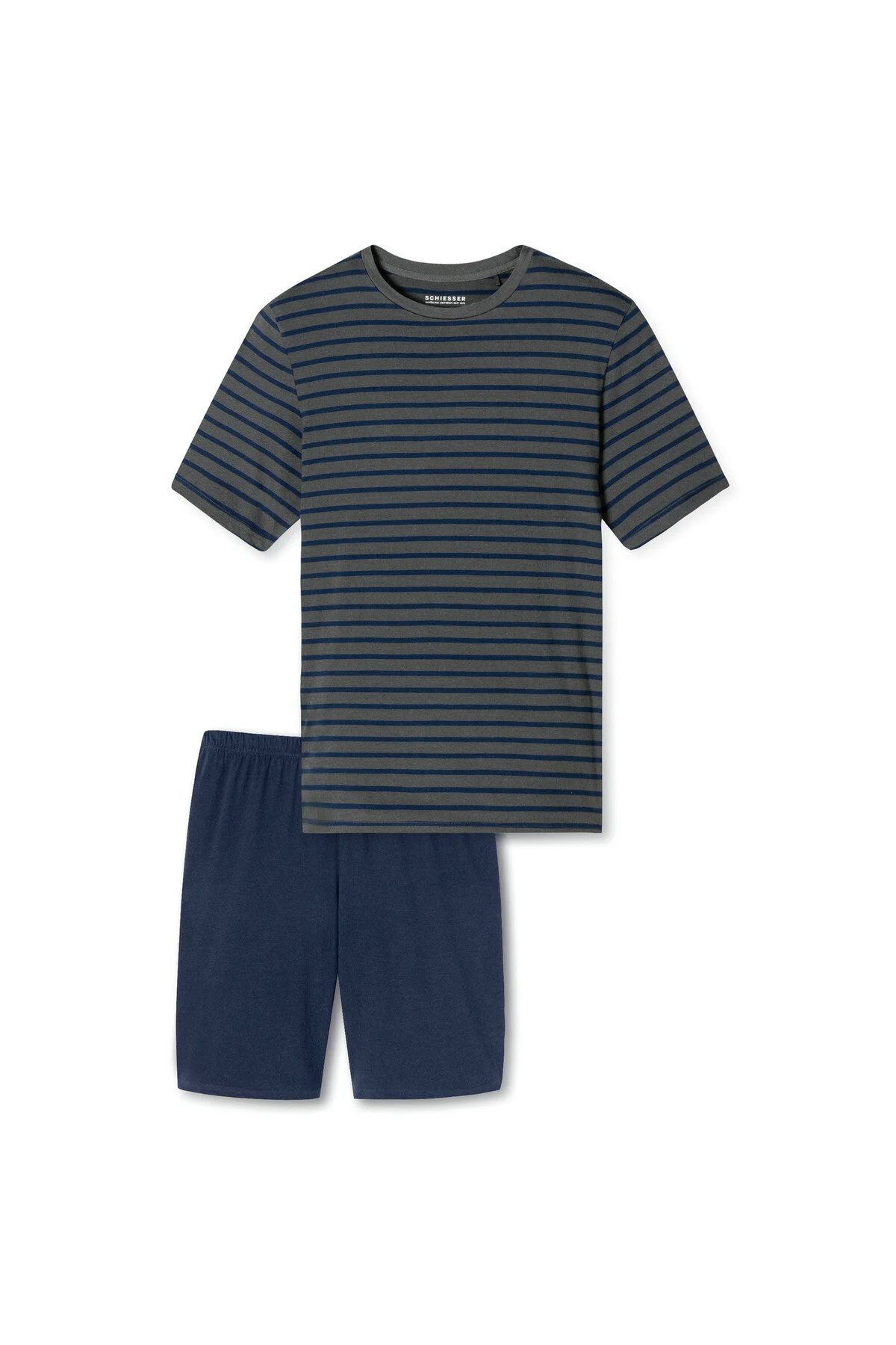 Bild von Schiesser Schlafanzug, Kurz Casual Essentials, Rundhals, Baumwolle für Herren - S