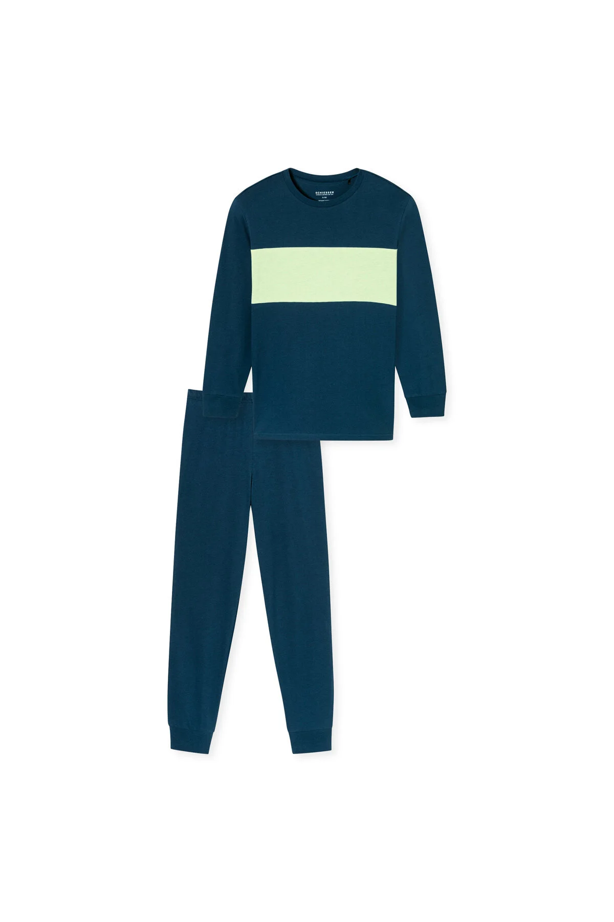 Bild von Schiesser Jungen Schlafanzug Set, 2-tlg. Nightwear 3, Lang, Single-jersey für Herren - 176