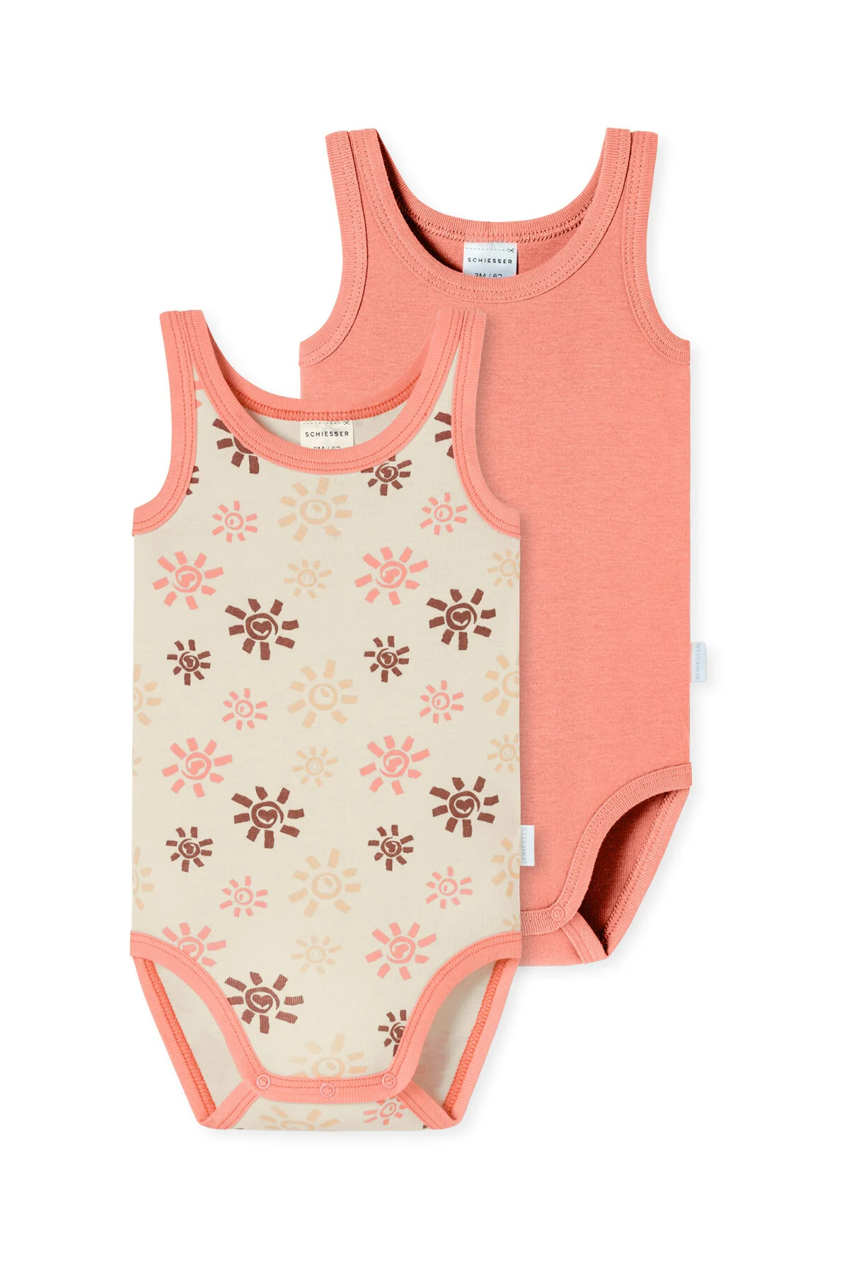 Bild von Bodys 2er-Pack Feinripp Träger Sonnen mehrfarbig - Natural Love 92