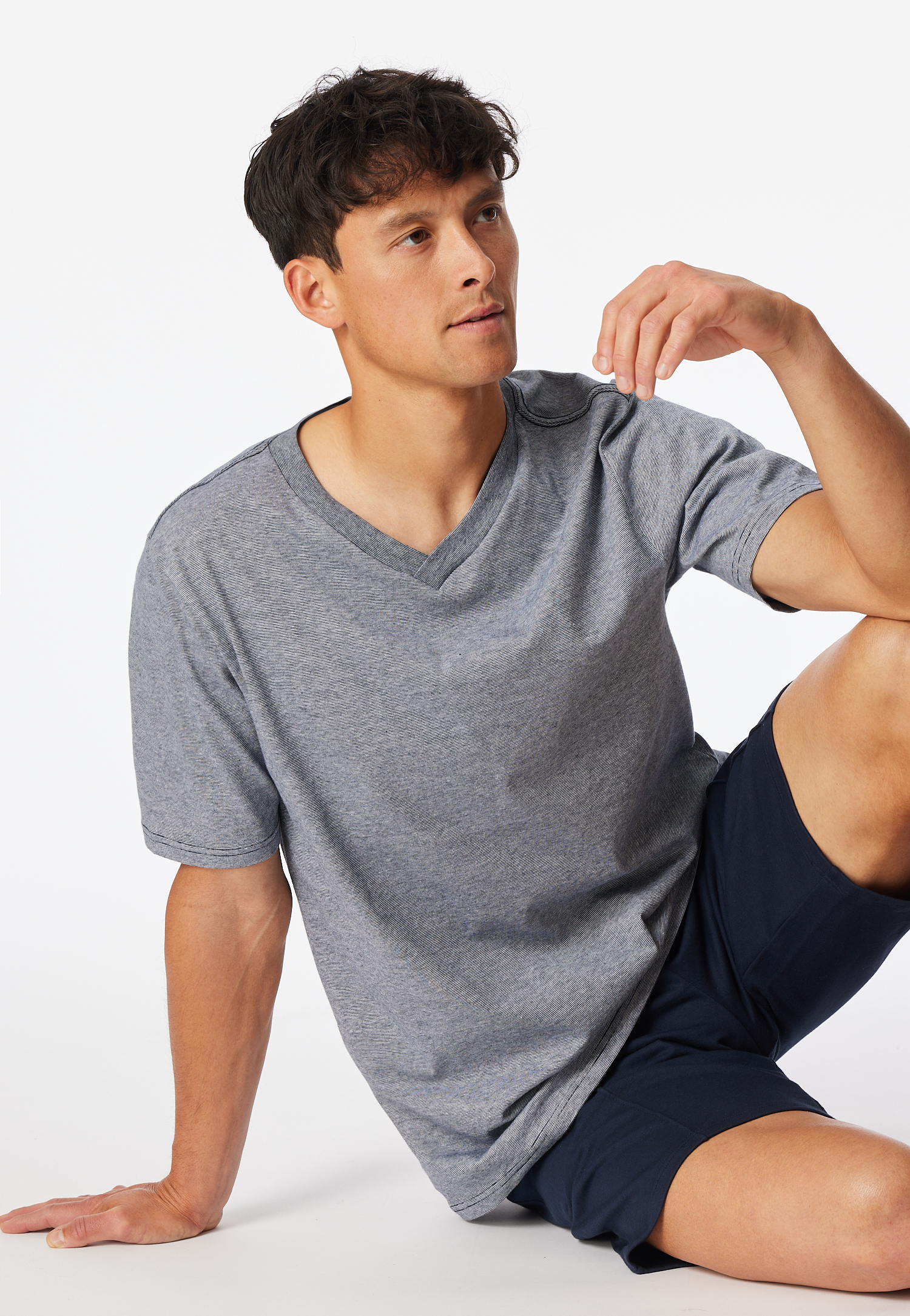 Bild von Schiesser Pyjamaoberteil T-shirt Mix Relax Schlaf-oberteil Nachthemd Sleepshirt für Herren - 48