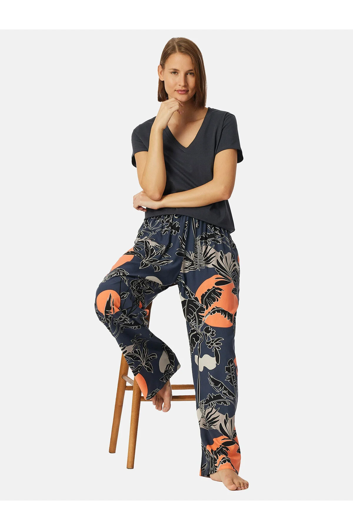 Bild von Schiesser Pyjamahose Mix Relax Schlaf-hose Pyjama Schlafmode für Damen - 3XL