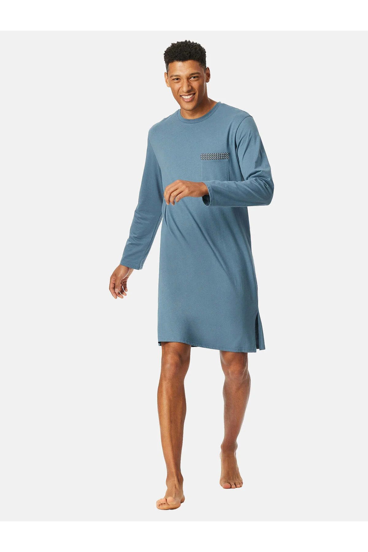 Bild von Schiesser Nachthemd Comfort Nightwear Nacht-hemd Schlafmode Sleepwear für Herren - 48