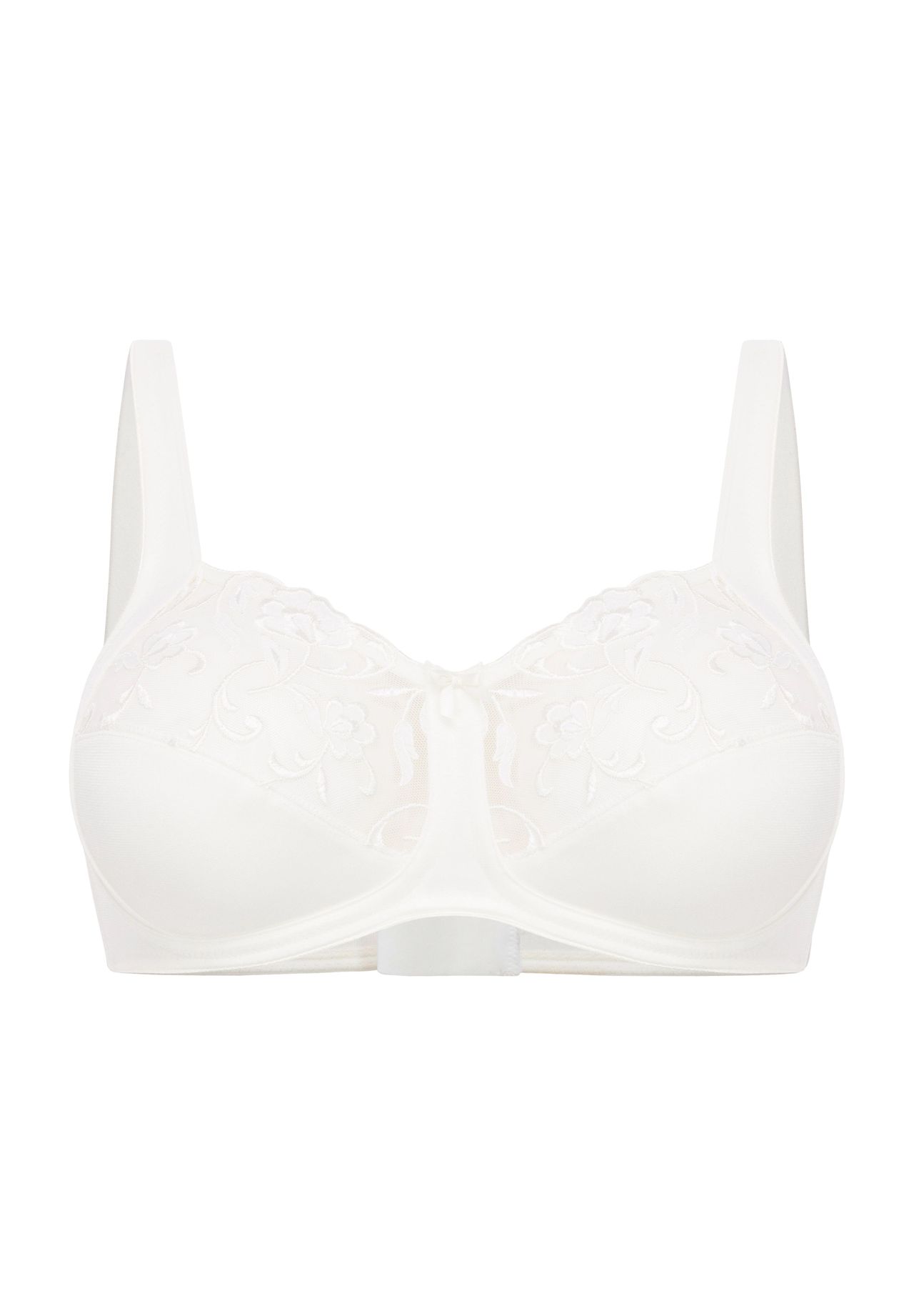 Bild von felina Moments BH, bügellos, Blüten-Stickereien, für Damen, weiß, 95B