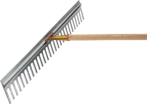 Bild von Flora, Rechen, Alu-Rechen Arbeitsbreite 750 mm Zinkenlänge 80 mm 28 Zinken verzinkte Stieldülle, ohne Stiel