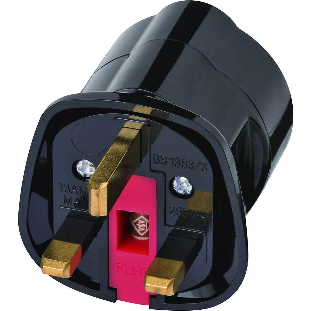 Bild von TRA SK GB - Reiseadapter Stecker G (britisch 3-Pin) und Schutzkontaktbuchse