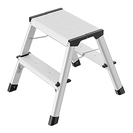 Bild von Hailo Trittleiter "D60 StandardLine", 2 x 2 Stufen, aus Aluminium