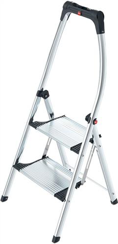 Bild von Hailo K100 TopLine 4302-301 Aluminium Klapptritt klappbar Arbeitshöhe (max.): 2.25m Silber, Schwarz