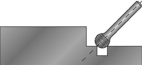 Bild von Ruko Frässtift KUD Schaft-D.6mm D.8mm Kopf-L.7,2mm HM Blank Verz.KVZ 4 116042