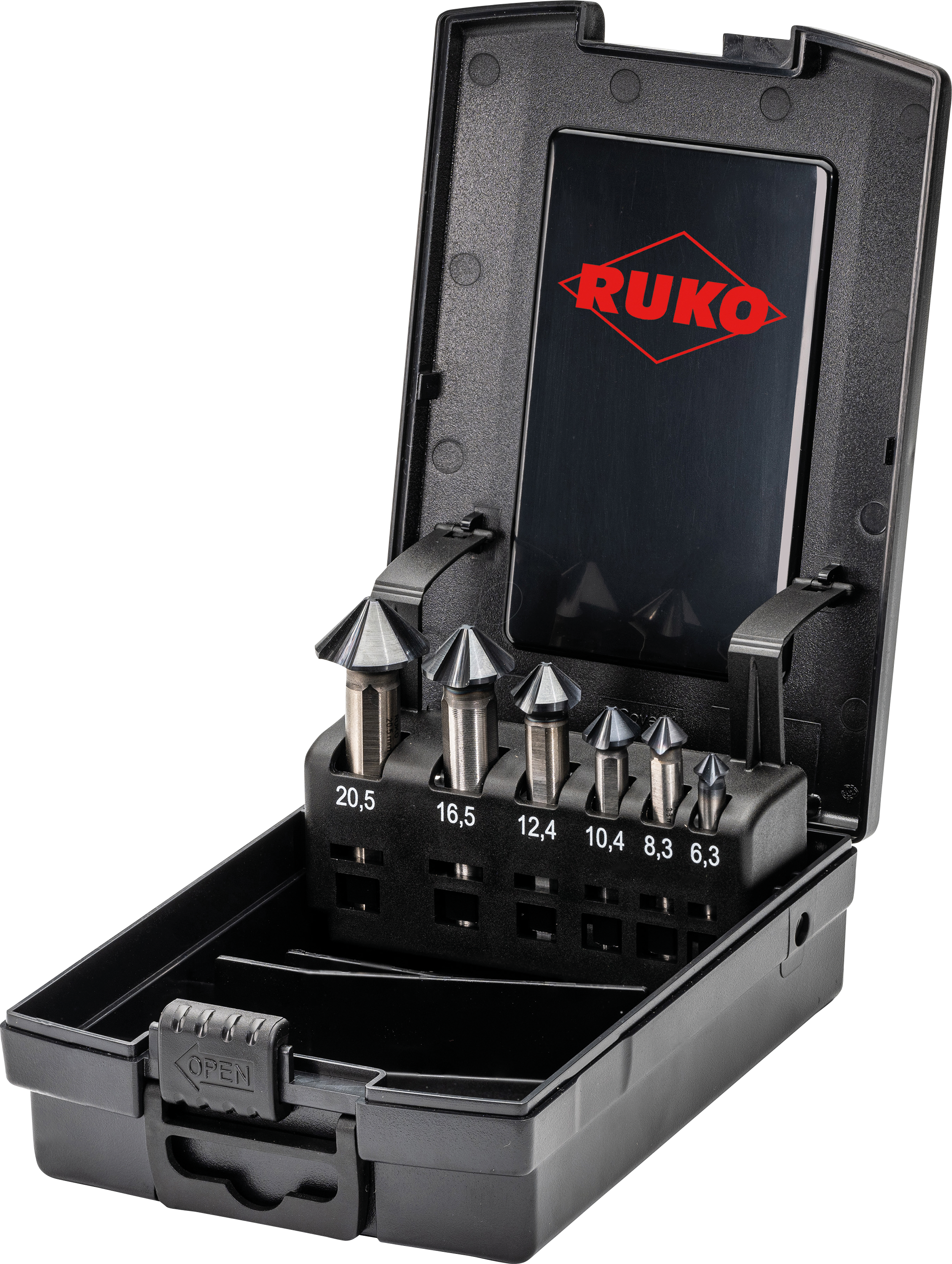 Bild von RUKO 102890EPRO - Kegelsenker-Satz 4S HSSE-Co 5 RUnaTEC DIN 335 90° - 6 teilig