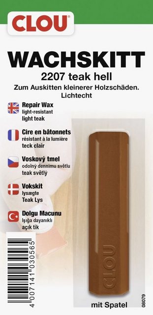 Bild von CLOU Holzlack Clou Wachskitt teak hell
