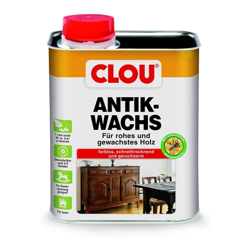 Bild von CLOU Antikwachs W2 0,75 l – Hochwertiger Holzschutz für Innenräume