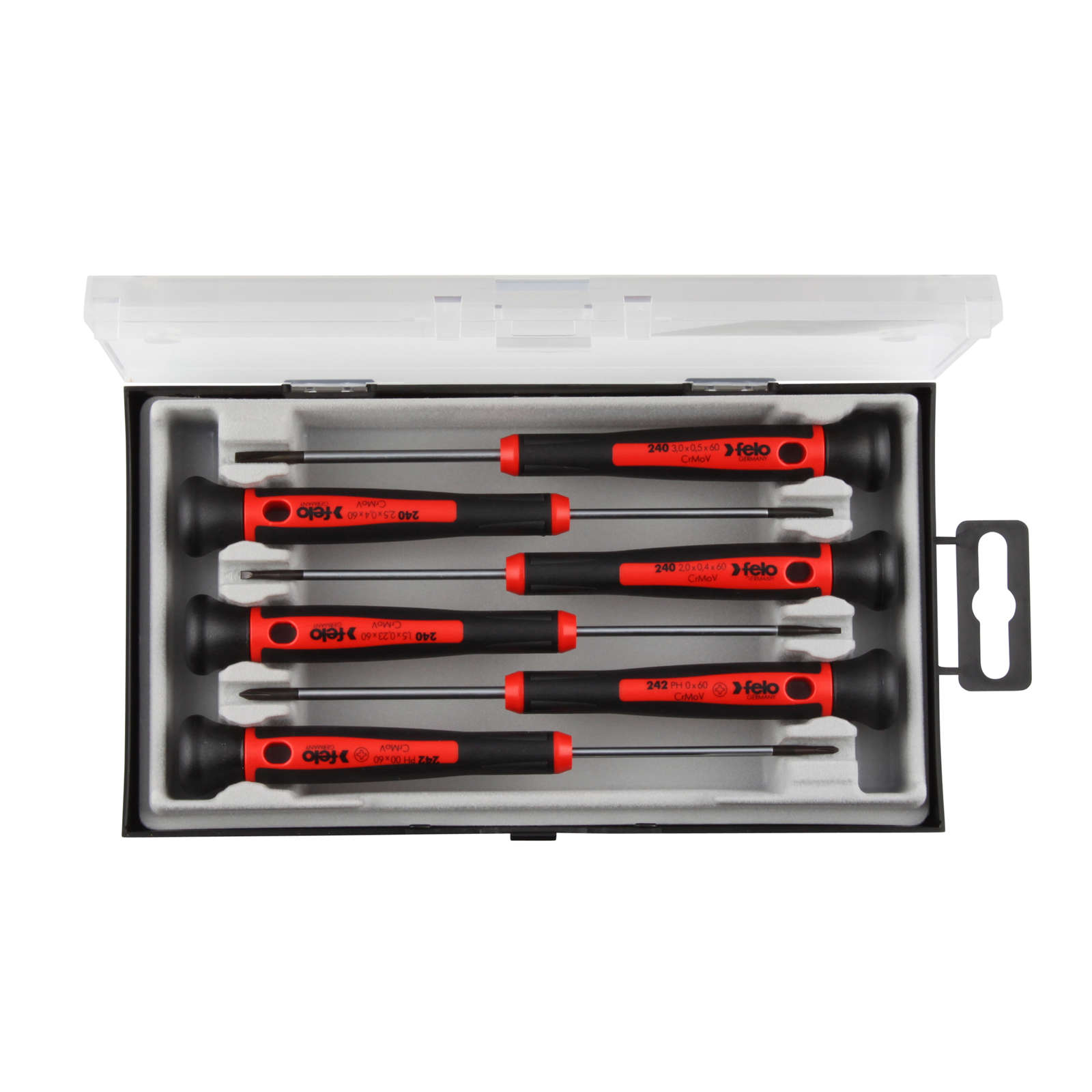 Bild von felo Präzisions-Schraubendreher Box 6tlg Präzise, Ergonomisch, Schlitz, Phillips