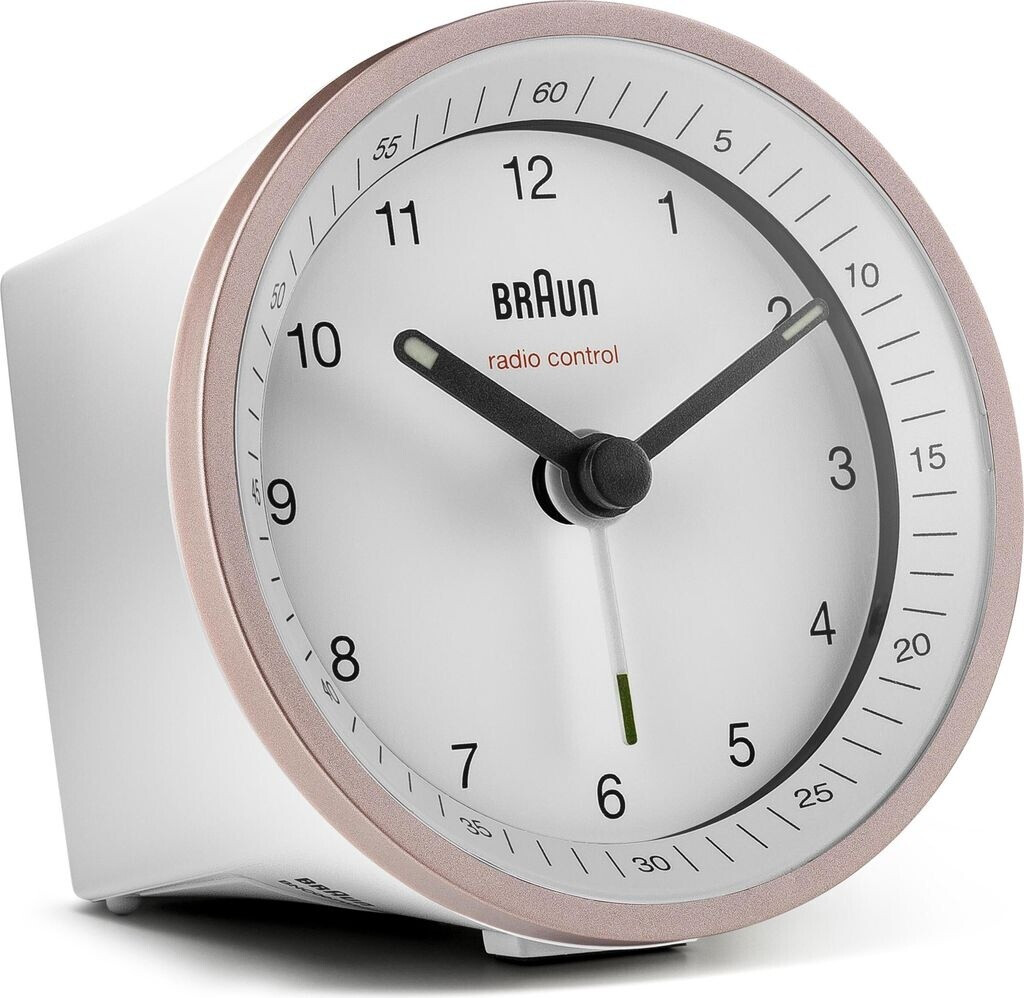 Bild von Braun Funkwecker BC07PW-DCF pink/weiß - Quarzwecker - Rund - Pink - Weiß - Analog - Akku - AA (67099)