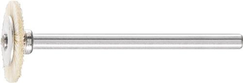 Bild von PFERD - Miniatur- Rundbürste RBU Ø16x2 mm Schaft-Ø3 mm weiße Schweineborste