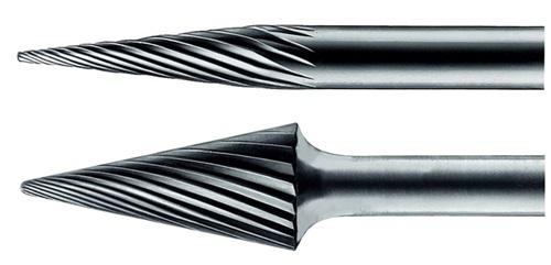 Bild von PFERD HM-Frässtift, Spitzkegelform SKM, Zahnung 3 PLUS, Frässtift-ø 3mm, Schaft-ø 3mm, Länge 41mm, 21214183 – für universelle Anwendungen auf den wichtigsten industriell verwendeten Werkstoffen