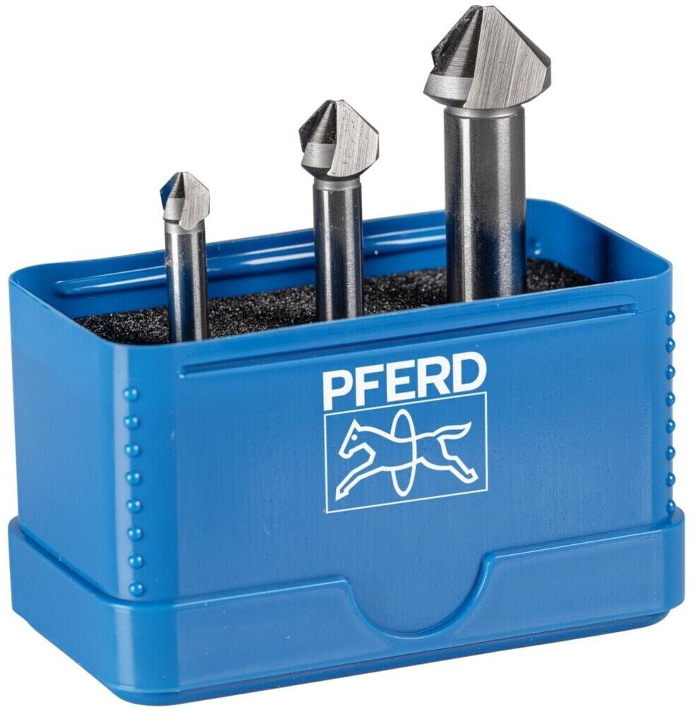 Bild von PFERD HSS-E Co5 Kegel-/Entgratsenker-Set, 3-tlg. | 90°, Ø 6,3-16,5 mm, DIN 335 C | 25202155 - zum Versenken von 90°-Schrauben