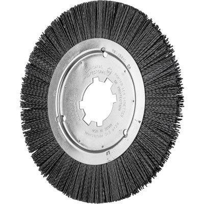 Bild von PFERD - Rundbürste ungezopft RBU Ø 250x15x50,8 mm Bohrung Keramik-Filament-Ø 1,10mm Korn 120 stationär