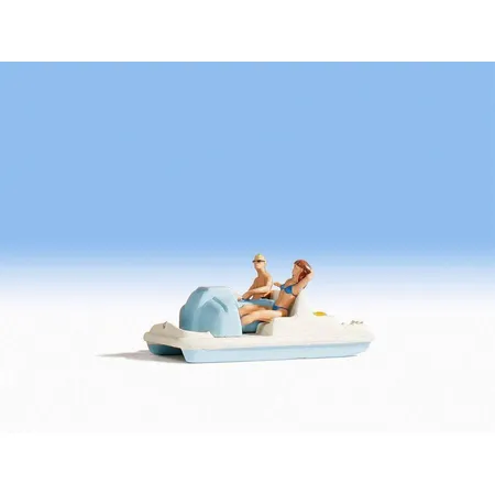 Bild von NOCH H0 Figuren Tretboot, H0 Modellbau Accessoire mit Figuren, handkoloriertes Set für kreative Modellgestaltung
