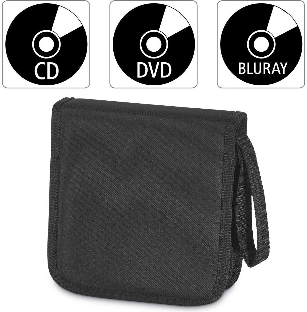 Bild von Hama CD Tasche für 32 Discs / CD / DVD / Blu-ray (Mappe zur Aufbewahrung , platzsparend für Auto und Zuhause, Transport-Hüllen) Schwarz