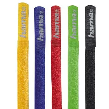 Bild von Hama Klett-Kabelbinder Nylon Rot, Blau, Schwarz, Gelb, Grün flexibel (L x B) 215mm x 16mm 5 St. 000