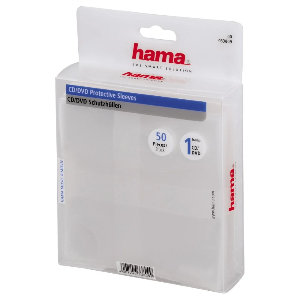 Bild von CD-/DVD-Schutzhüllen 50, Transparent (00033809)
