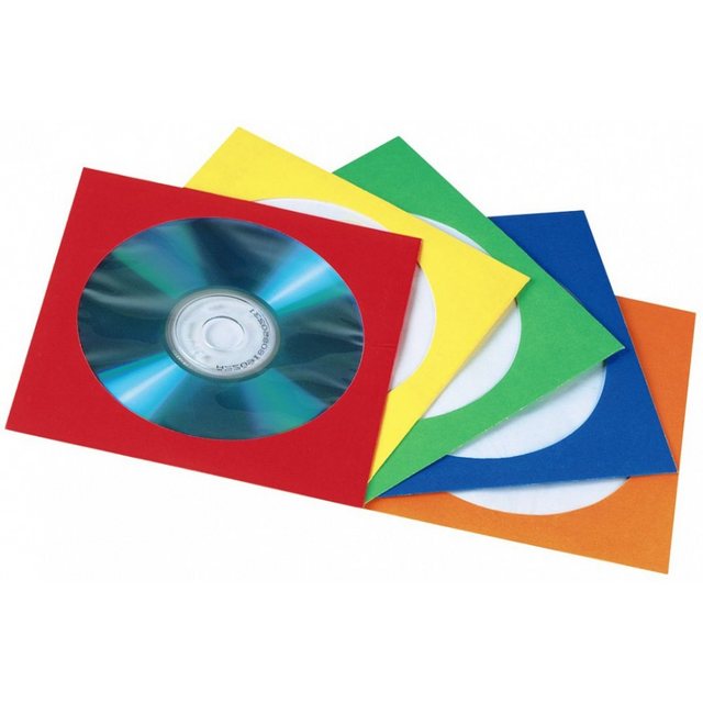 Bild von Hama Aufbewahrungsbox Hama Papierhüllen 100er für CDs und DVDs. (Set von 100 Papiertaschen, 100 Papiertaschen im Set)