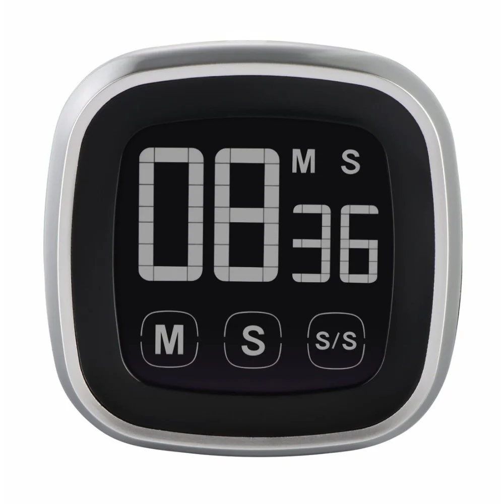 Bild von Xavax Xavax Küchentimer Küchentimer "Touch", digital, Silber/Schwarz, Küchenwecker, Silber