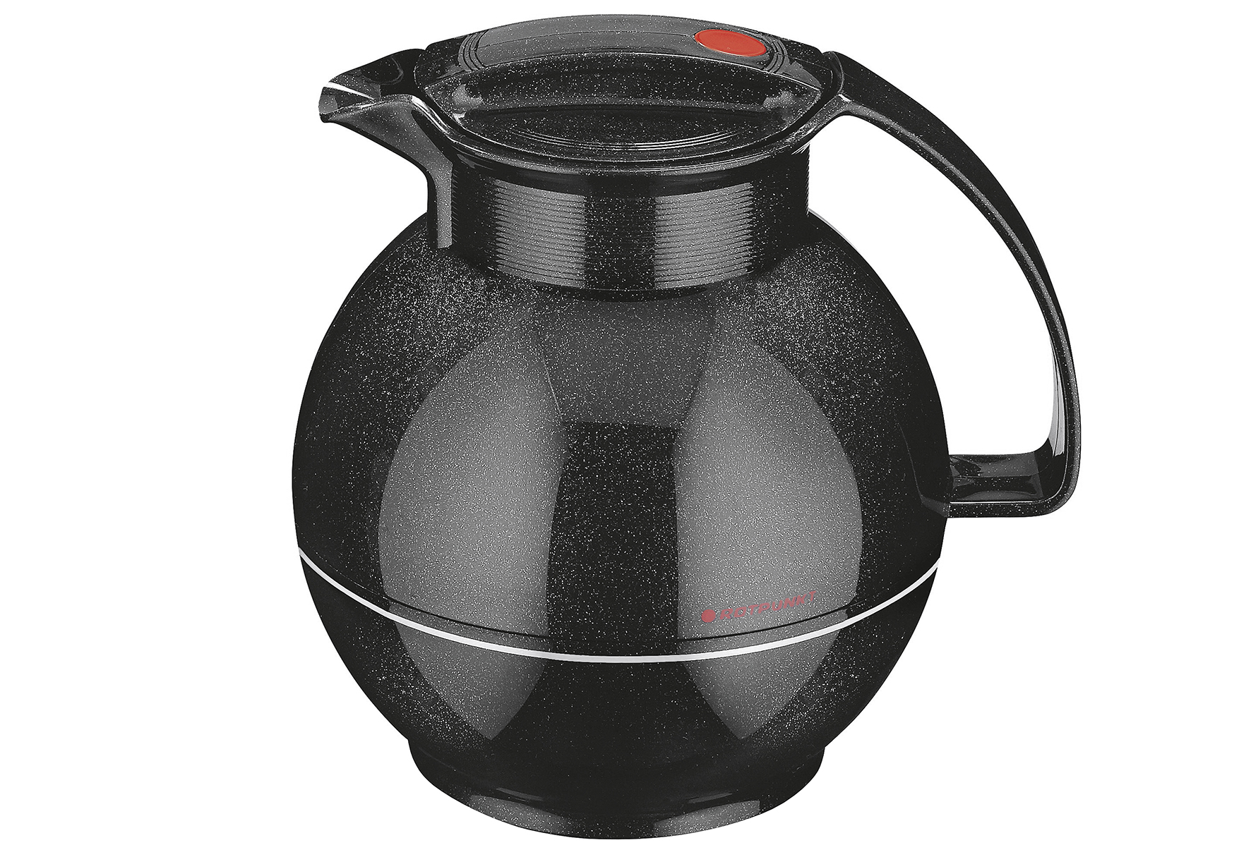 Bild von ROTPUNKT Isolierkanne 360 Sissy 1,0 l I Kugelkanne I langlebig I hochwertig langanhaltender Geschmack I Glaseinsatz I Kaffeekanne I Teekanne I 24 Std heiß 36 Std kalt I Sparkling Black