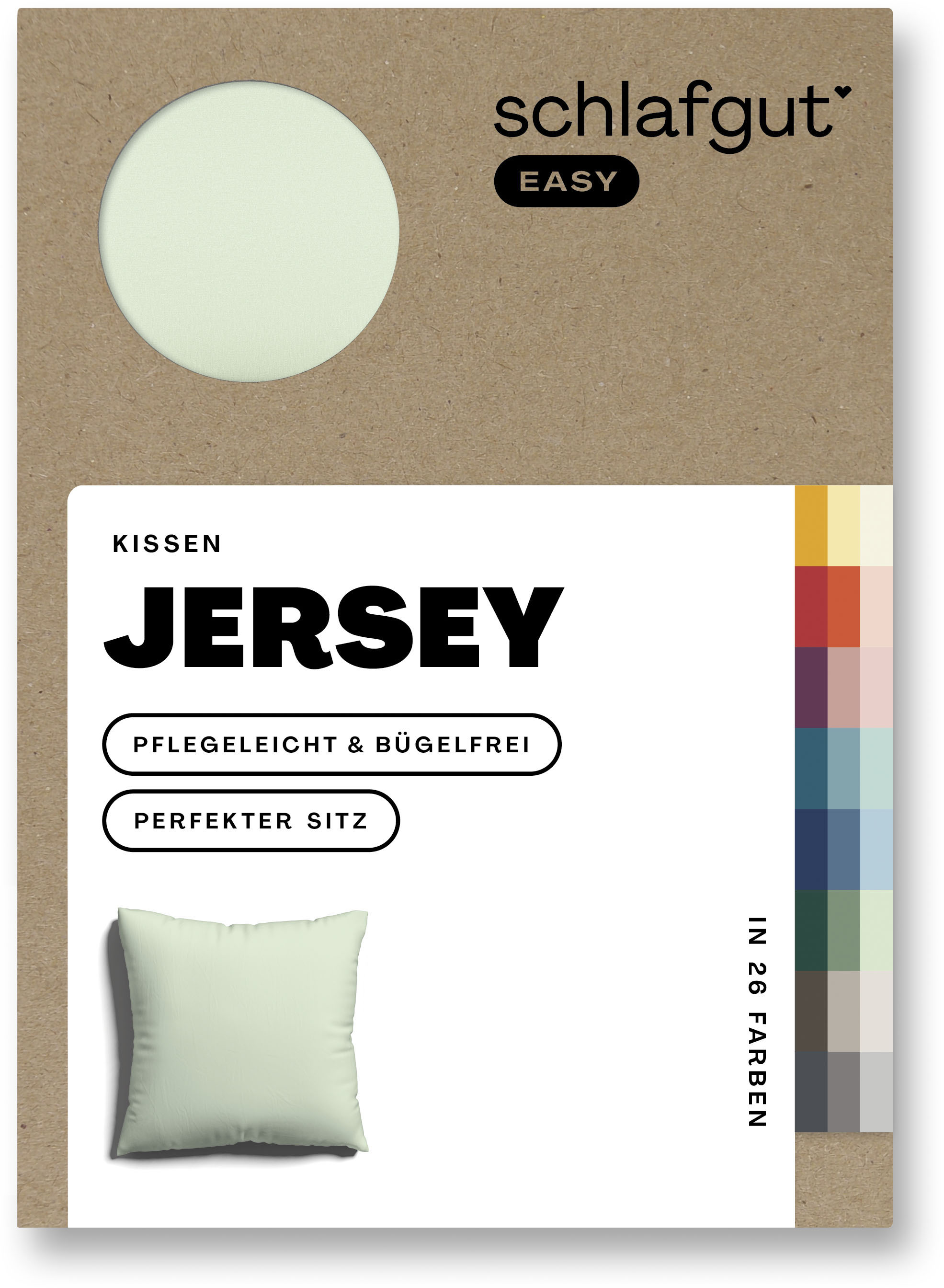Bild von Schlafgut Kissenbezug »EASY Jersey«, (1 St.), Kissenhülle mit Reißverschluss, weich und saugfähig, Kissenbezug