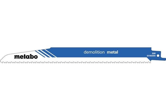 Bild von Metabo 5 Säbelsägeblätter "demolition metal" 225 x 1,6 mm, BiM, 2,5+3,2 mm/ 8+10 TPI 5 Stk